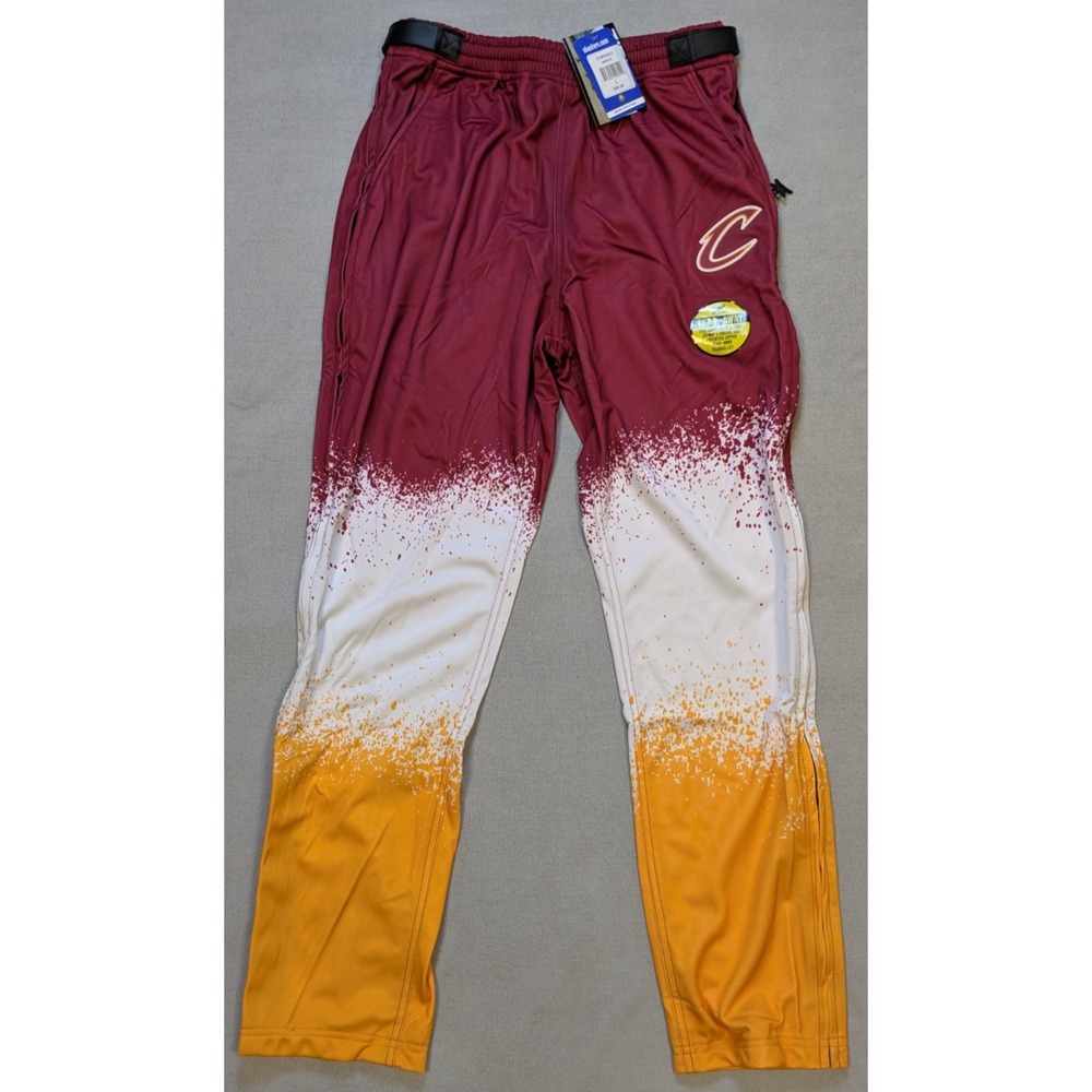 Cleveland Cavaliers Pants Mens Large New Jersey Warm Up Tear Away NBA Basketball